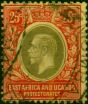 B.E.A KUT 1916 25c on Lemon SG50b Fine Used . King George V (1910-1936) Used Stamps