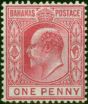 Collectible Postage Stamp Bahamas 1906 1d Carmine SG72 Fine & Fresh LMM