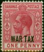 Old Postage Stamp Bahamas 1918 1d Carmine SG97 Fine LMM