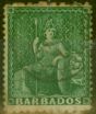 Collectible Postage Stamp from Barbados 1872 Green SG56 P.11 to 13 x 15.5 Fine Used