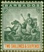 Valuable Postage Stamp from Barbados 1892 2s6d Blue-Black & Orange SG114 Good Mtd Mint