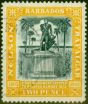 Rare Postage Stamp Barbados 1907 2d Black & Yellow SG161 V.F.U