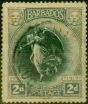 Rare Postage Stamp from Barbados 1920 2d Black & Grey SG204 Fine Used