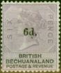 Old Postage Stamp from Bechuanaland 1888 6d on 6d Lilac & Black SG26 Fine & Fresh Mtd Mint