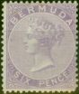 Valuable Postage Stamp Bermuda 1874 6d Dull Mauve SG7 Good LMM
