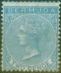Old Postage Stamp from Bermuda 1877 2d Dull Blue SG3 Wmk CC Ave Mtd Mint