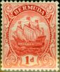 Old Postage Stamp Bermuda 1916 1d Rose-Red SG46a Fine MNH (2)