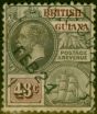 Rare Postage Stamp British Guiana 1914 48c Grey & Purple-Brown SG266 Fine Used