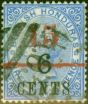 Valuable Postage Stamp from British Honduras 1891 15c on 6c on 3d Ultramarine SG50 Fine Used