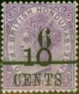Valuable Postage Stamp from British Honduras 1891 6c on 10c on 4d Mauve SG44 Fine Lightly Mtd Mint