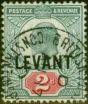 Collectible Postage Stamp from British Levant 1905 2d Grey-Green & Carmine-Red SGL4 V.F.U