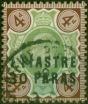 British Levant 1909 1pi 30pa on 4d Green & Chocolate-Brown SG18 Fine Used  King Edward VII (1902-1910) Rare Stamps