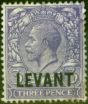 Valuable Postage Stamp from British Levant 1921 3d Bluish Violet SGL19 Good Used