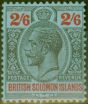 Old Postage Stamp from British Solomon Is 1927 2s6d Black & Red-Blue SG50 V.F Very Lightly Mtd Mint