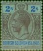 British Solomon Islands 1927 2s Purple-Blue-Blue SG49 Fine MM  King George V (1910-1936) Collectible Stamps
