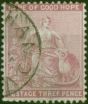 C.O.G.H 1880 3d Pale Dull Rose SG36 Fine Used . Queen Victoria (1840-1901) Used Stamps
