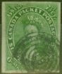 Valuable Postage Stamp from Canada 1857 7 1/2d Yellow-Green SG12 Fine Used Scarce