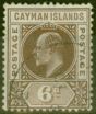 Valuable Postage Stamp from Cayman Islands 1905 6d Brown SG11 Fine Used