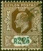Collectible Postage Stamp from Ceylon 1904 2R 2s Brown & Green SG276 Fine Used