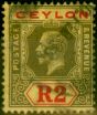 Collectible Postage Stamp from Ceylon 1915 2R on Lemon SG316B Good Used