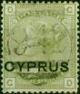 Cyprus 1880 4d Sage-Green SG4 V.F.U Queen Victoria (1840-1901) Old Stamps
