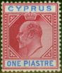 Valuable Postage Stamp from Cyprus 1903 1p Carmine & Blue SG52 Fine Lightly Mtd Mint
