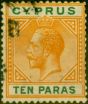 Collectible Postage Stamp from Cyprus 1921 10pa Orange & Green SG85 Fine Used