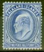 Old Postage Stamp from Falkland Islands 1904 2 1/2d Ultramarine SG46 Fine Mtd Mint