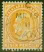 Valuable Postage Stamp from Falkland Islands 1904 6d Orange SG47 V.F.U