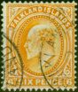 Collectible Postage Stamp Falkland Islands 1904 6d Orange SG47 Very Fine Used