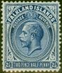 Old Postage Stamp Falkland Islands 1912 2 1/2d Deep Bright Blue SG63 Fine LMM
