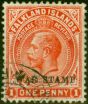 Collectible Postage Stamp Falkland Islands 1920 1d Orange-Vermilion SG71d Thick Greyish Paper V.F.U