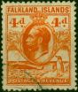Falkland Islands 1932 4d Orange SG120 Fine Used King George V (1910-1936) Old Stamps