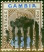 Valuable Postage Stamp from Gambia 1898 4d Brown & Blue SG42 Good Used