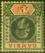 Valuable Postage Stamp from Gambia 1912 4d Black & Red-Yellow SG92w Wmk Inverted V.F.U