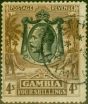 Collectible Postage Stamp from Gambia 1922 4s Brown SG140 Fine Used