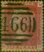 Old Postage Stamp GB 1864 1d Red SG43 Pl 79 (M-G) Fine Used