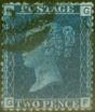 Old Postage Stamp from GB 1869 2d Blue SG46 Pl 15 Fine Used