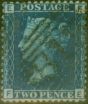 Rare Postage Stamp from GB 1869 2d Blue SG46 Pl 15 V.F.U