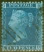 Old Postage Stamp from GB 1869 2d Blue SG46 Pl 8 V.F.U