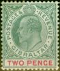 Valuable Postage Stamp from  Gibraltar 1903 2d Grey-Green & Carmine SG48 Fine Very Lightly Mtd Mint