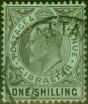Collectible Postage Stamp from Gibraltar 1910 1s Black & Green SG71 Fine Used
