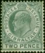 Gibraltar 1910 2d Greyish Slate SG68 Fine MM  King Edward VII (1902-1910), King George V (1910-1936) Valuable Stamps