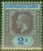 Rare Postage Stamp from Gilbert & Ellice Is 1912 2s Purple & Blue-Blue SG21 Fine MNH