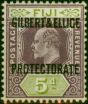 Gilbert & Ellice Islands 1911 5d Purple & Olive-Green SG5 Fine MM 