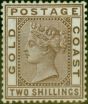 Valuable Postage Stamp Gold Coast 1888 2s Deep Brown SG19a Fine MM