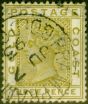 Rare Postage Stamp from Gold Coast 1889 3d Olive SG15a Fine Used Stamp