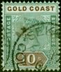 Collectible Postage Stamp from Gold Coast 1900 10s Green & Brown SG34 Very Fine Used
