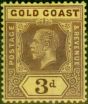 Collectible Postage Stamp from Gold Coast 1919 3d on Orange-Buff SG77c Fine Lightly Mtd Mint