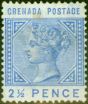 Rare Postage Stamp from Grenada 1883 2 1/2d Ultramarine SG32 Fine Mtd Mint